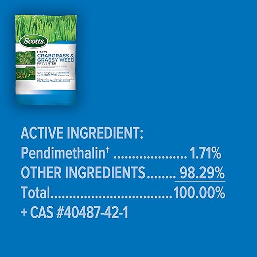 Scotts Halts Crabgrass & Grassy Weed Preventer - Pre-Emergent Weed Killer for Lawns, For Up To 5,000 sq. ft. of Lawn Care, 10.06 lb.