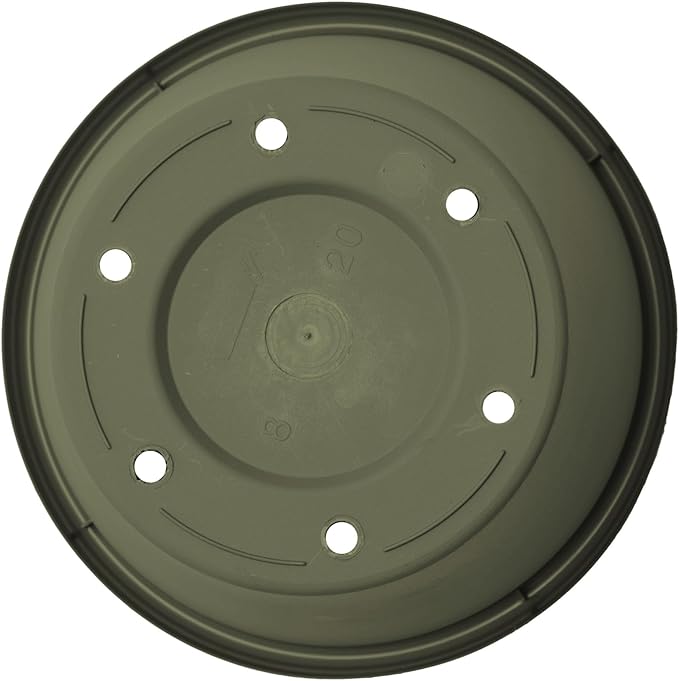 Bloem Terra 6" Diameter Round Living Green Resin Planter Pot with Drainage Holes for Indoor and Outdoor Gardening