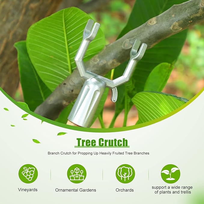 Zhengmy 50 Pcs Tree Branch Support Metal Tree Crutch Support Device Trees Straightening Kit Propping up Branch Spreaders Fruits Trees Garden Stakes Broom Pole Anchor 0.75 Inch Round Pipe Garden Yard