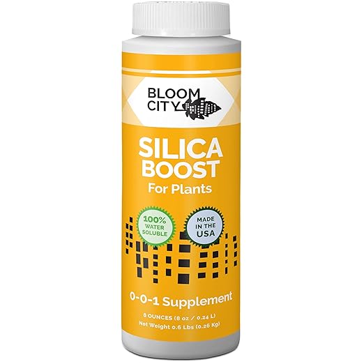 Bloom City Liquid Silica Boost Fertilizer and Supplement, 1/2 Pint (8 oz) Concentrated Makes 45 Gallons