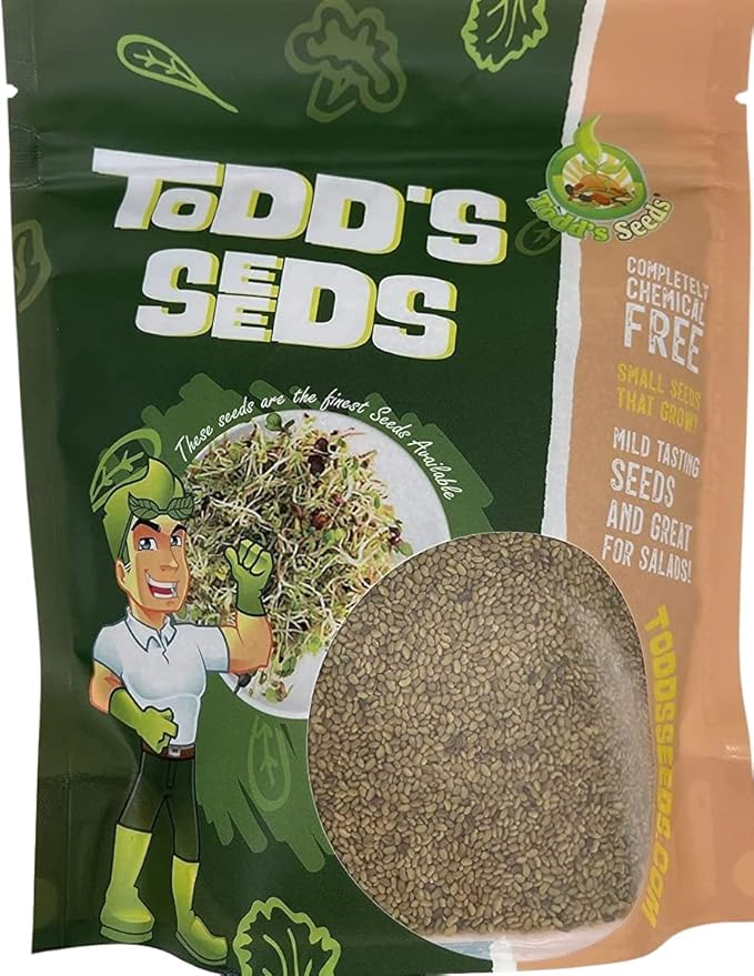 Todd's Seeds - Bundled Wheatgrass Seeds, 1Lb & Chemical Free Alfalfa Sprouting Seeds, 1Lb, Total of 2 Lbs