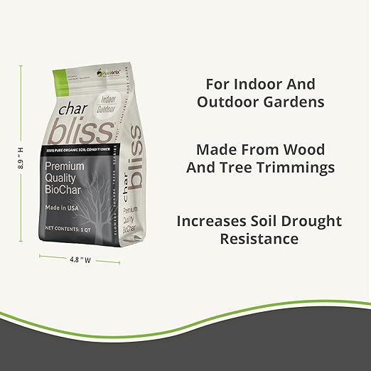 Coco Coir Brick (650gms) + Char Bliss (1 Qt) - Coco Coir Brick & Organic Biochar for Plants - Organic Coco Coir for Plants - Biochar Soil Amendment - Charcoal for Plants - Garden Soil Potting Mix