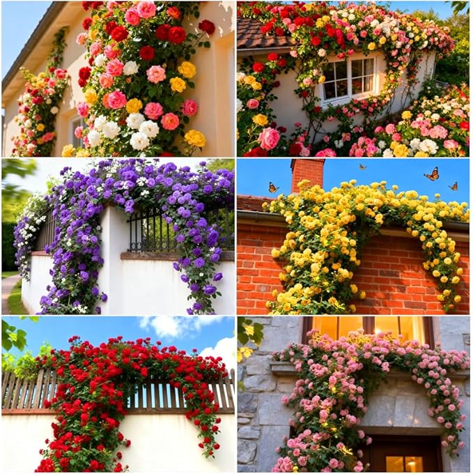 150+ Mix Climbing Rose Seeds for Planting Outdoors-Perennial Rose Flower Seeds Ornamental Beautiful Roses