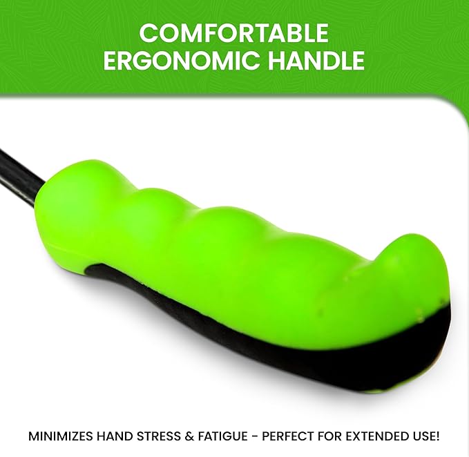 Garden Guru Hook Weeder Tool & Cultivator with Ergonomic Handle – High Carbon Steel Root Weed Puller Cultivator for Dandelion Weeding, Digging, Edging, Planting - Lightweight & Rust Resistant