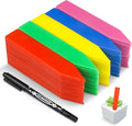 Homenote 200 Pcs 4" Plastic Plant Labels Waterproof Plant Tags for Seedling, Vegetable Gardening Tags with Permanet Marking Pen, Multicolor