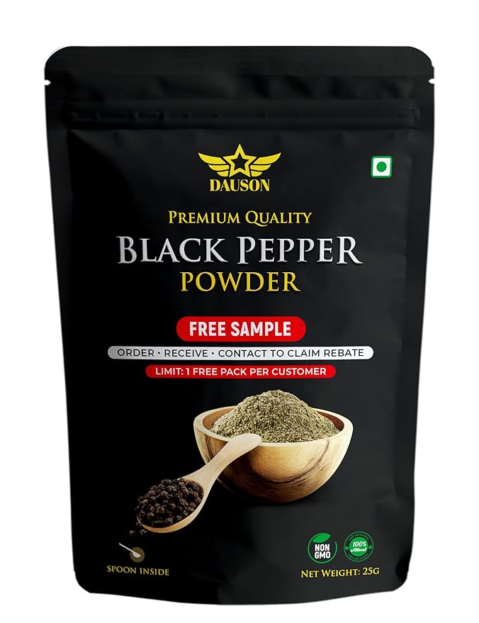 Black Pepper Powder for Cooking | Fine Powder Form,100% Pure, No Colors, No Additives | Kitchen Staple for Chefs, Home Cooks & Restaurants