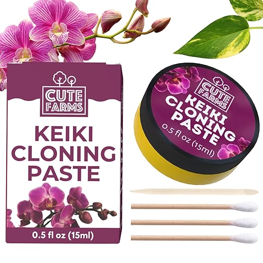 Keiki Cloning Paste (0.5oz) for Orchids & Houseplants - 2X Size - Create New Growth with Cute Farms Hormone Gel