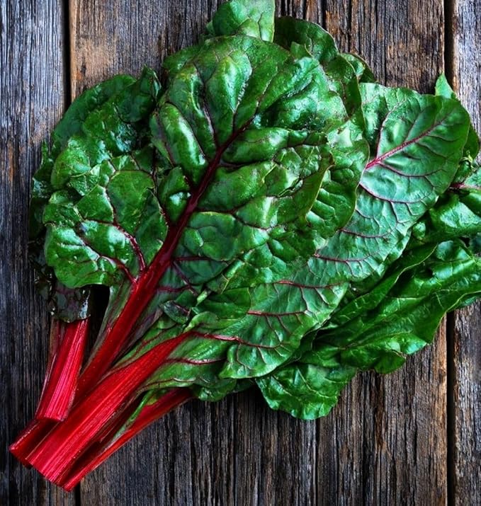 100 + Pcs Seeds Swiss Chard Collection for Planting - Individual Packets of Red Ruby Swiss Chard & Perpetual Spinach Swiss Chard - Non-GMO Heirloom (Red Ruby Swiss Chard)