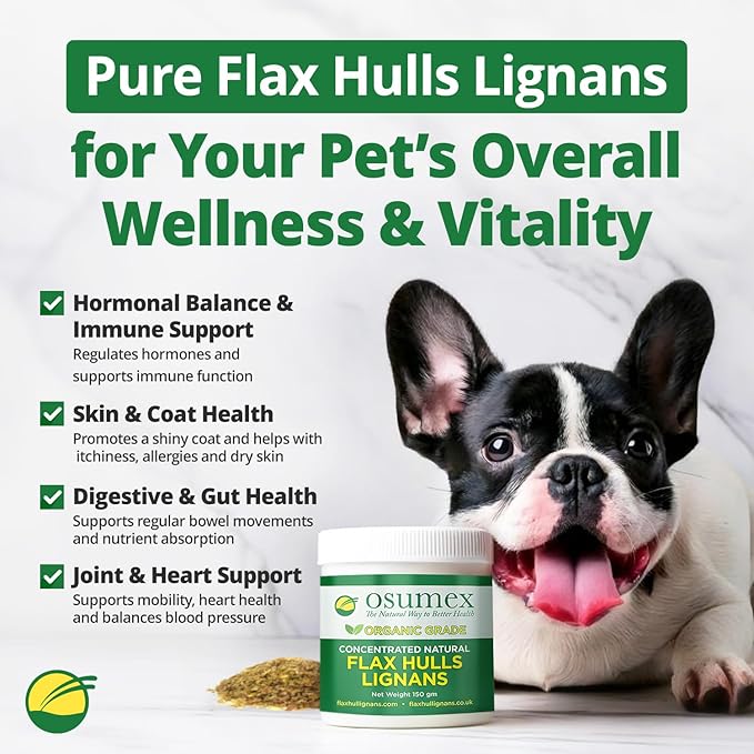 Osumex Flax Seed Hull Powder 150g - Flax Seeds Organic High in Lignan SDG for Digestion, Natural Concentrate Flaxseed Shells Only No Flaxseed Oil or Seeds Added, Smoothie Seeds for Daily Nutrition