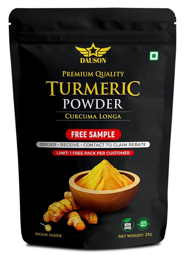 Turmeric Powder – 100% Pure & Natural | 0.88 Oz Finely Ground Turmeric Root | No Additives or Fillers | Aromatic, Earthy Flavor for Cooking | 25g Sample Available | Kitchen Essential for Global Cuisine