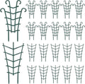 50 Pack Plant Trellis for Pots Garden Trellis for Potted Plants Flower Pots Support Stackable Plastic Mini Holders for Climbing Plants Peas (Sheep Horn and Straight)