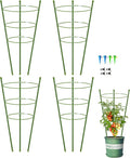 4 Pack Garden Plant Support Tomato Cage, Upgrade 24" Trellis for Climbing Plants, Plant Trellis Kits (24")