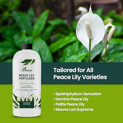 16oz Peace Lily Plant Indoor Live Fertilizer - Makes 96 Gallons of Peace Lily Fertilizer - Nutrient-Rich Liquid Plant Food for Lush Foliage, Stronger Roots, and Elegant White Blooms
