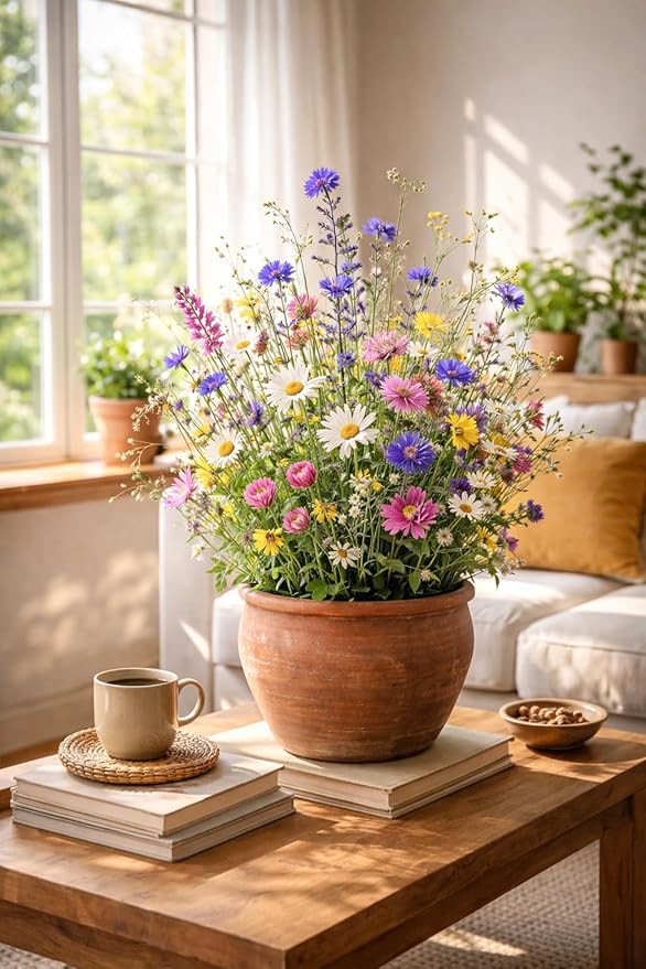 Partial Shade Wildflower Mix - (1LB) - Bring Color to Low-Light Areas that Thrive with Dappled Sun, producing Vibrant Blooms in Yards, Garden beds, Fence Lines, and Woodland Edges.