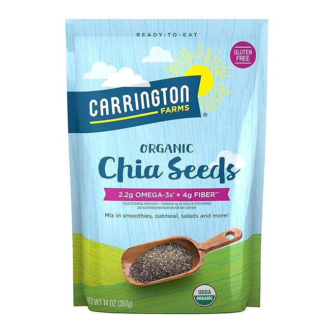 Carrington Farms Organic Chia Seeds, Gluten Free, USDA Organic, 14 Ounce