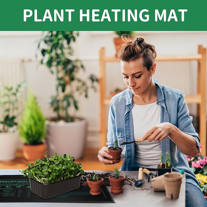 Seedling Heat Mat Durable Waterproof Plant Heating Pad 10"x 20.75" for Germination, Indoor Gardening, Greenhouse