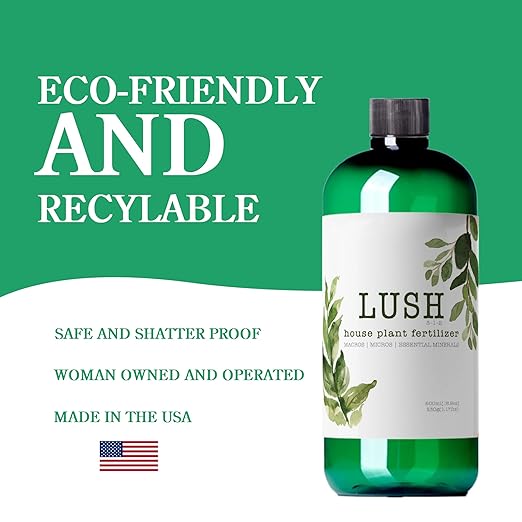 Lush Houseplant Fertilizer – Concentrated Liquid Plant Food (Makes 50+ Gallons) – 3-1-2 NPK for Indoor Plants, Monstera, Pothos & More - 500ml Concentrate