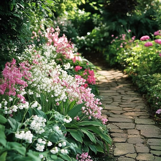 100pcs Lily of The Valley Flower Seeds, Fragrant White & Pink Perennial Blooms, Easy to Grow, Ideal for Garden Borders, Landscaping, Ground Cover, Shade-Loving Spring Flower Seeds
