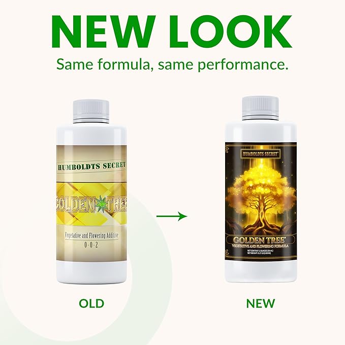 Humboldts Secret Golden Tree: Best Plant Food for Plants & Trees - All-in-One Concentrated Organic Additive - Vegetables, Flowers, Fruits, Lawns, Roses, Tomatoes & More (2 Ounce)
