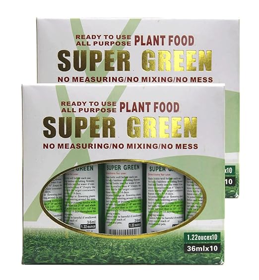 Super Green Lucky Bamboo Fertilizer (20 Bottles/ 2 Case Bulk Pack) – Ready-to-Use All-Purpose Plant Food for Vibrant Growth