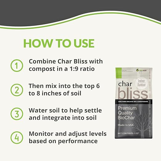 Coco Coir Brick (650gms) + Char Bliss (1 Qt) - Coco Coir Brick & Organic Biochar for Plants - Organic Coco Coir for Plants - Biochar Soil Amendment - Charcoal for Plants - Garden Soil Potting Mix