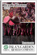 Bull’s Blood Beet Seeds (Beta vulgaris) – 100+ Heirloom Non-GMO Seeds by Isla’s Garden Seeds, Deep Red Roots & Burgundy Greens, Cool-Season Favorite, Dual-Purpose Variety, Great Home Garden Gift