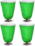 4pcs Plant Covers Freeze Protection,23.6x31.49 Small Cold Weather Frost Cloth Plant Freeze Protection, Frost Blankets for Winter Outdoor Plants Tree Shrub Bush, with Drawstring
