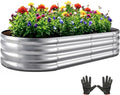 Galvanized Garden Bed kit for Vegetables/Herbs/Flowers (8X4X1)