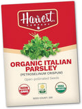 The Harvest Company Organic Seeds Collection – USDA Certified, Non-GMO, Open-Pollinated for Indoor & Outdoor Planting (Italian Parsley)