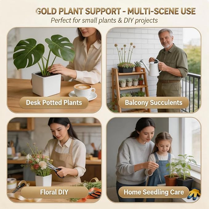 5Pcs Plant Stem Support, Monstera Climbing System, Durable Iron Hook Grapple Holder for Leaves and Turtle Shells, Outdoor Indoor Growing Plants Stabilization