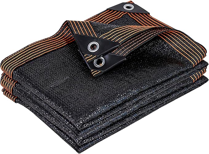 IMSGVIFO 4 * 10 FT Black Shade Cloth for Patio, 90% Mesh Tarp Sun Shade Cloth with Grommets, Sun Protection Sail for Garden Greenhouse Pergola Barns Kennel Patio Outdoor Neting Cover
