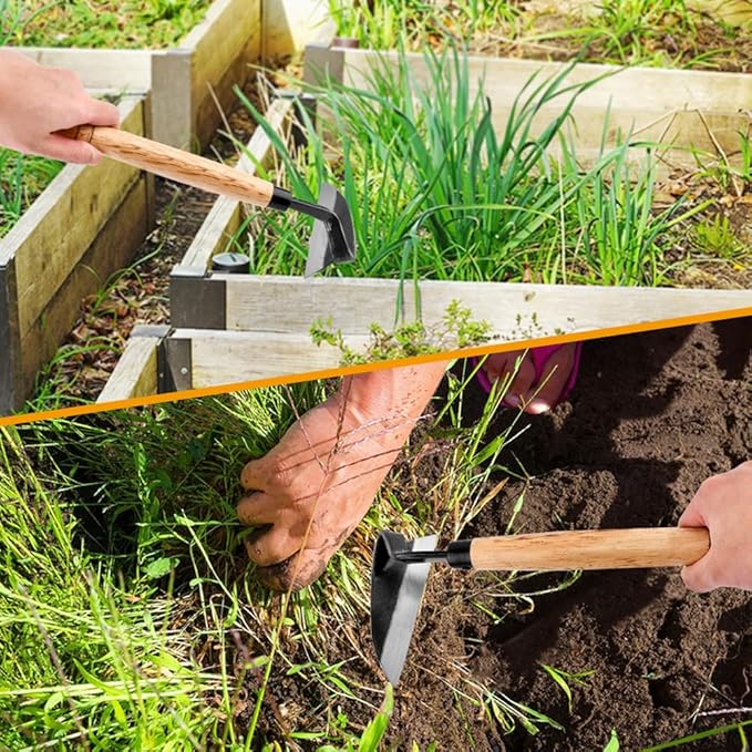 Japanese Weeding Sickle, 13inch Professional Japanese Hand Weed Puller Garden Hoe Gardening Tools