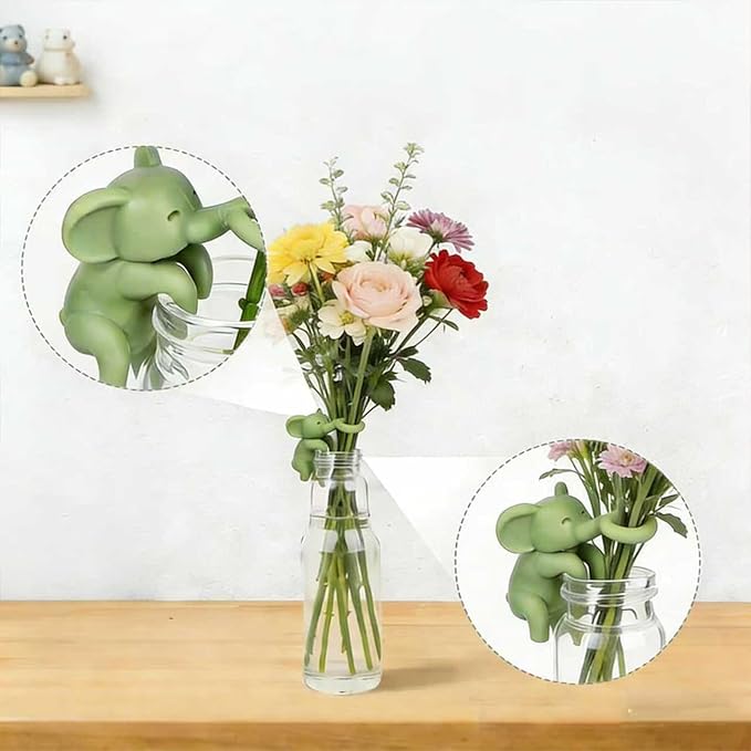 BoAn Plant Propagation Buddy & Elephant-Shaped Plant Support Structures + Plant Stem Support, Indoor Plant Support for Cuttings Seedlings & Vines Organize Pothos Ivy Decorative Indoor Garden Gift