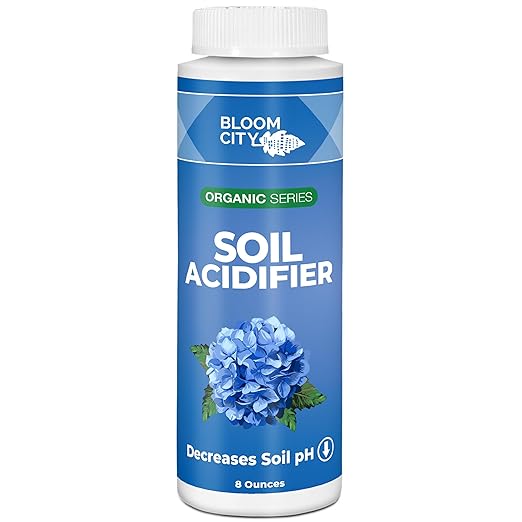 Bloom City Organic Soil Acidifier – Lowers Soil pH for Blueberries, Hydrangeas & Acid-Loving Plants, 8 oz