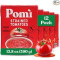 Pomì Strained Tomatoes 13.8oz (Pack of 12) - Creamy, Velvety Italian Tomato Puree, No Additives or Preservatives - BPA-Free Pureed Tomatoes Made from 100% Fresh Italian