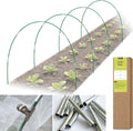 RIFNY 24 PCS Garden Hoops for Raised Beds, Greenhouse Hoops Kit Long Grow Tunnel for Row Cover, Rust-Free Fiberglass Garden Support Poles for Insect Mesh Netting Freeze Plant Cover (Green)