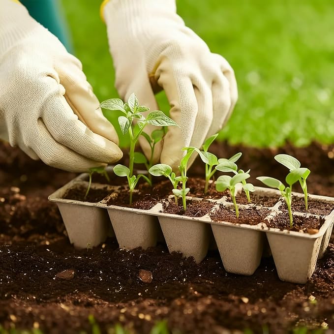 VENTVGAIN 300 Cells Peat Pots Seed Starter Tray 30 Packs Biodegradable Seedling Pots Germination Trays Peat Pot for Seedling Organic Seed Starting Trays kit with (30 packs-300cells)