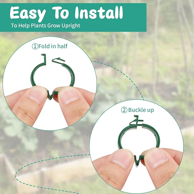 Plant Support Clips 100 PCS, Tomato Vine Clips, Tomato Trellis Plastic Clips, Garden Vine Fixing Clips - for Climbing Plants, Tomato, Grape, Vegetables and Plants Stalks