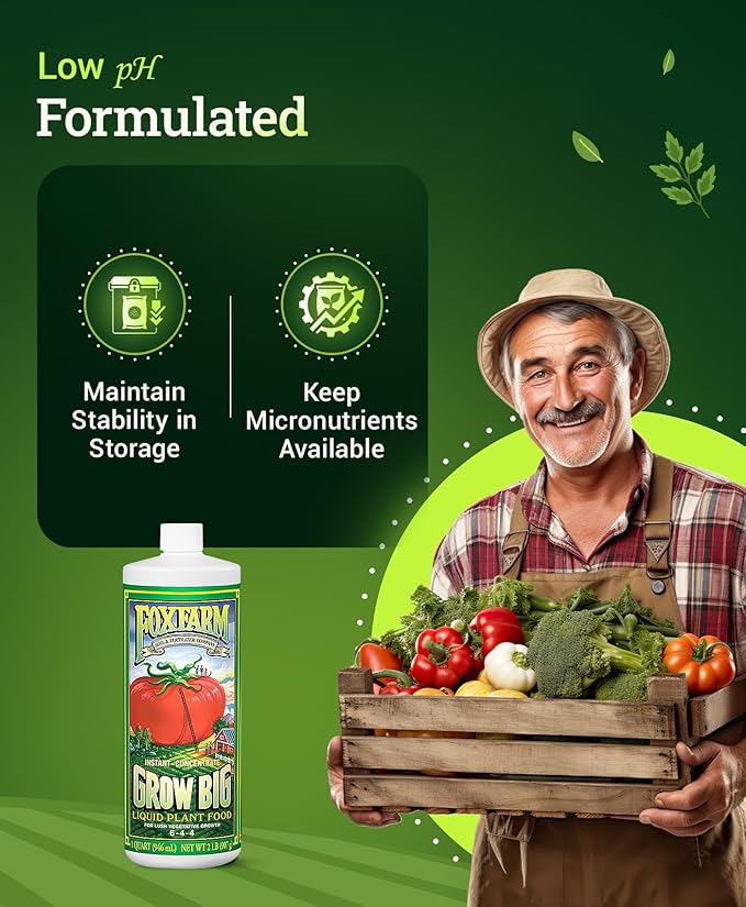 FoxFarm Soil Liquid Trio Pack - Big Bloom, Grow Big, Tiger Bloom Fertilizers Supports Vigorous Plant Growth, Bud Development & Abundant Fruit - Complete Liquid Plant Food Set - 3 Pint Bottles