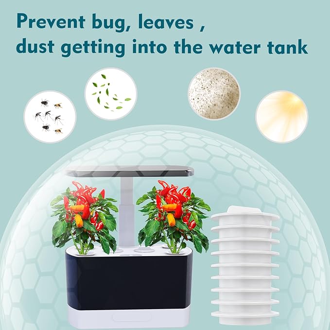 Plant Spacer Kit Compatible with Aerogarden,Plant Spacer Cover for Aerogarden Spacer Caps,for Indoor Hydroponic Growing System,Plant Grow Deck Openings, Round, 12 Pack, White