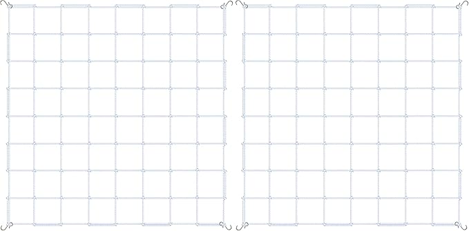 iPower 4' x 4' Grow Room Trellis Netting for 59"x59" Room, Heavy-Duty Elastic Plant Net with Hooks, Flexible Hydroponics Support for Climbing Plants, Vegetables, Fruits, Flowers, Vines (Pack of 2)