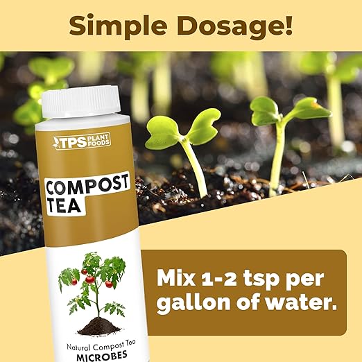 Compost Tea – Liquid Microbial Supplement for Living Soil, Better Nutrient Uptake & Stronger Plants, 8 oz