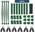 Adjustable Garden Stakes Connectors, Plastic Plant Trellis Clips for 0.43 inch Diameter Rods Connecting Joints for Tomato Cage Cucumber Teepee Climbing Plants Frame