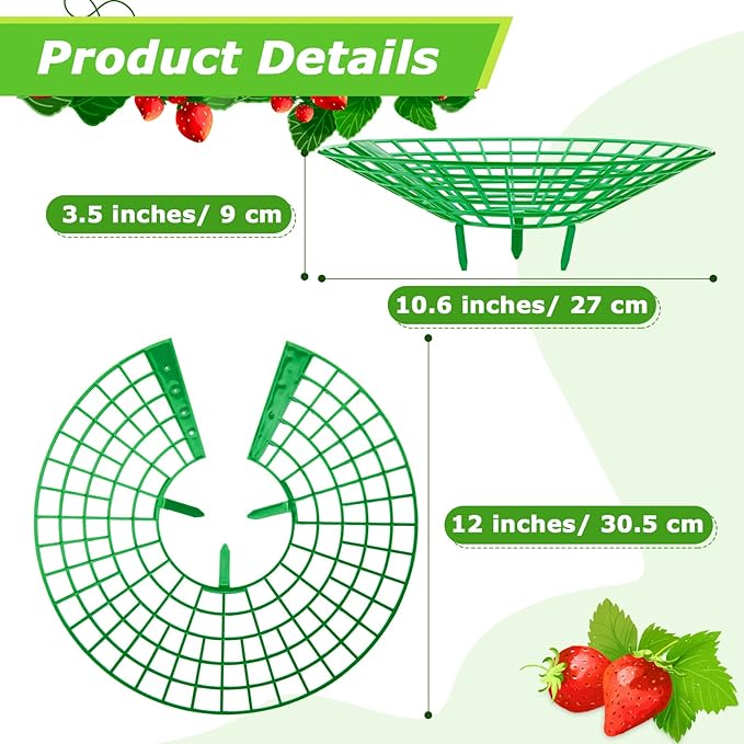 30 Packs Strawberry Supports Strawberry Growing Frame Strawberry Plant Support Plant Protectors Strawberry Trellis Growing Racks Plant Stand with 3 Sturdy Legs for Garden Strawberry Planting