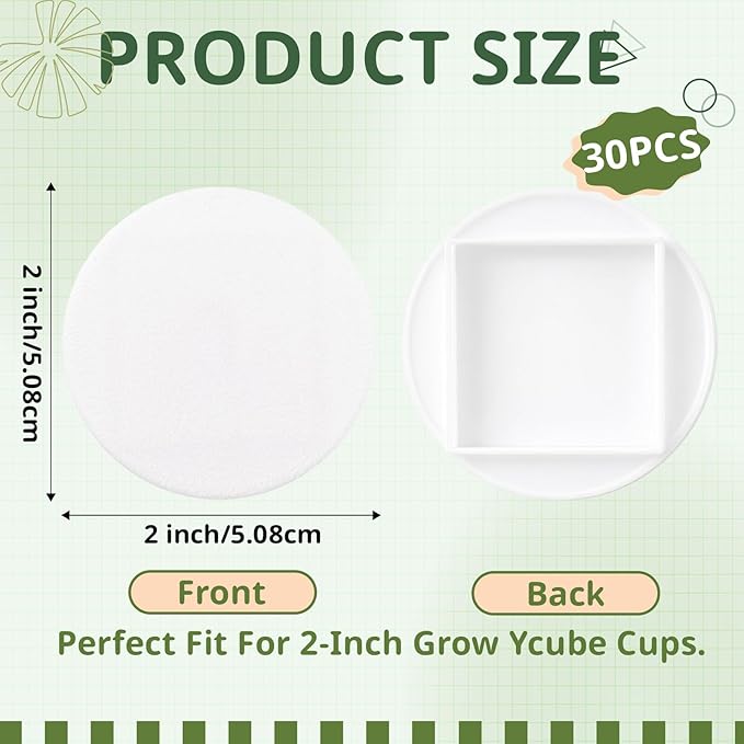 30 Pcs Caps Compatible with Gardyn Ypod Hydroponic System, Reusable Hydroponic Pod Accessories Plastic Covers for Vertical Growing Garden Towers