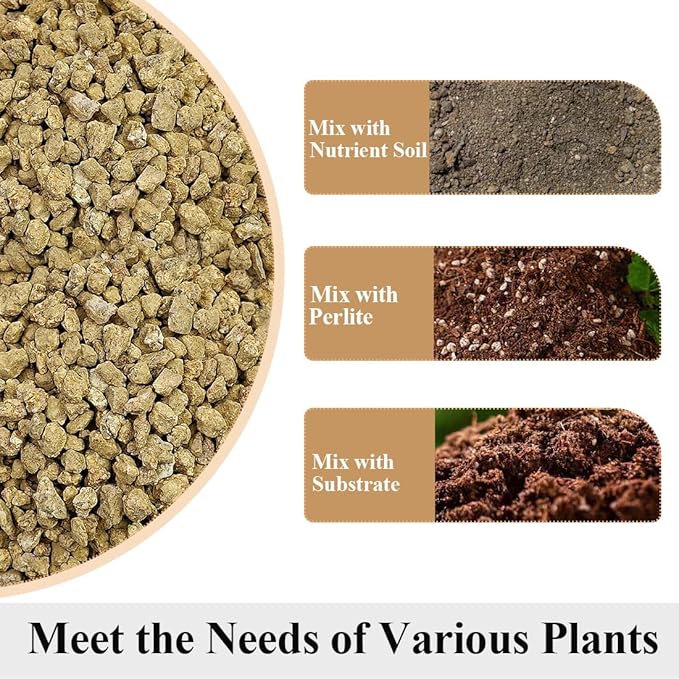 Succulent and Cactus Maifanitum Stones Garden Accessorie Rocks Pumice for Indoor Plants, Bonsai, Fairy Gardening, Vases Fillers, Terrarium, 2lb