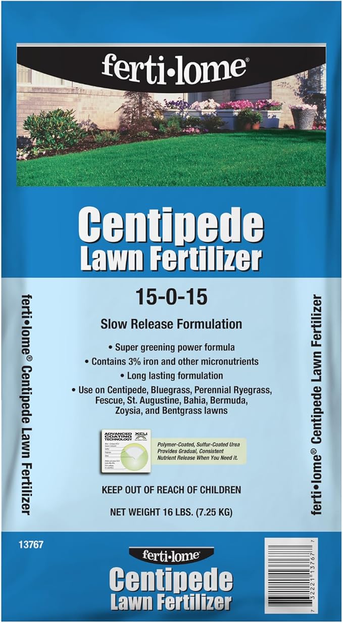 Fertilome (13767) Centipede Lawn Fertilizer 15-0-15 (16 lbs.)