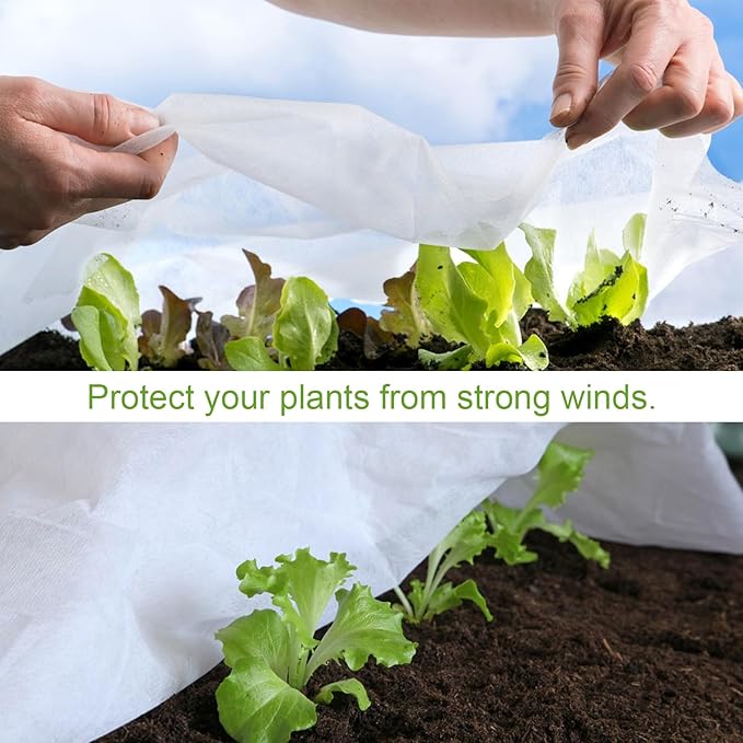 Plant Covers Freeze Protection, Cookmaster 10x33FT Frost Cloth Plant Freeze Protection, Garden Floating Row Covers for Raised Beds/Vegetables Insect/Winter Frost (White)