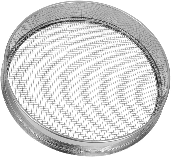 Yardwe Soil Sifter Stainless Steel Mesh Garden Sieve for Potting Soil Compost Rock Screening and Bonsai Preparation 2Mm Mesh