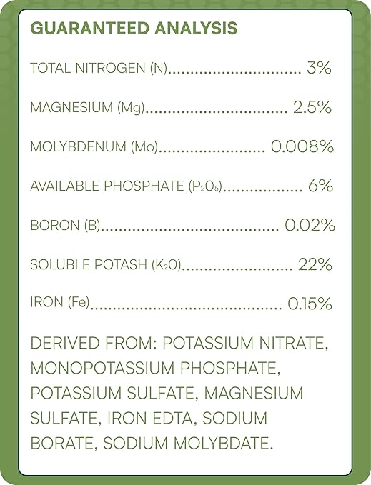 HGV Dry Grow – Water Soluble Plant Nutrient for Vegetative Stage – Professional Hydroponic & Soil Fertilizer – Concentrated Dry Veg Formula for Indoor & Outdoor Gardening (5 lbs)